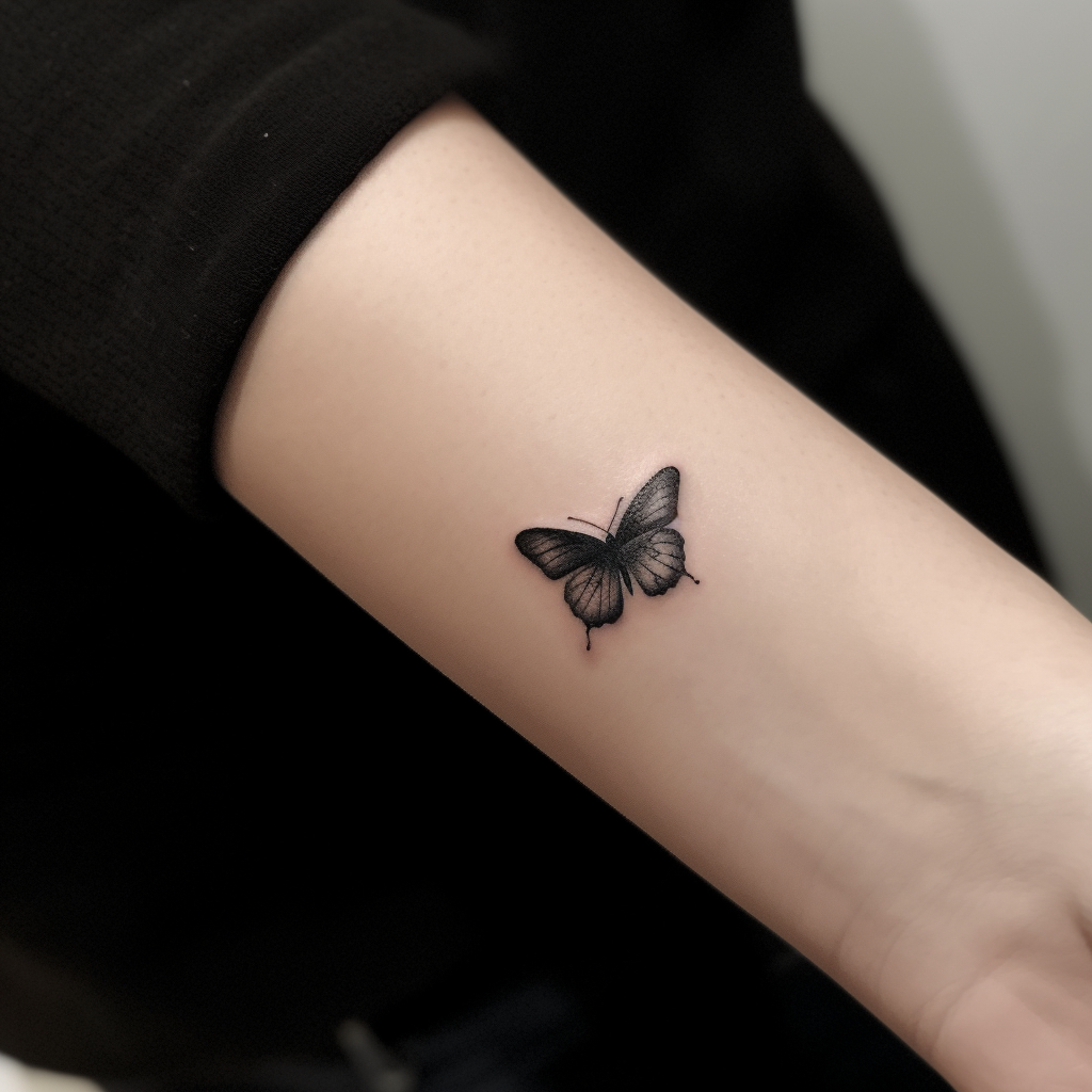 tatuaż motyl na ręce