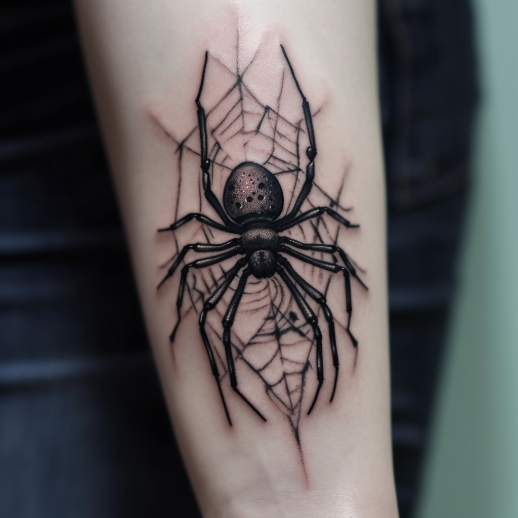 pająk tatuaż